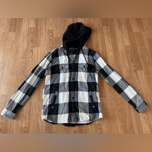 Expres Plaid Hooded Shirt